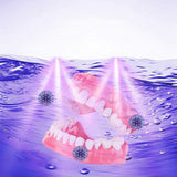 Ultrasonic Retainer Cleaner Machine 45kHz Ultrasonic Dentures Cleaner for Night Guards Braces Aligner White