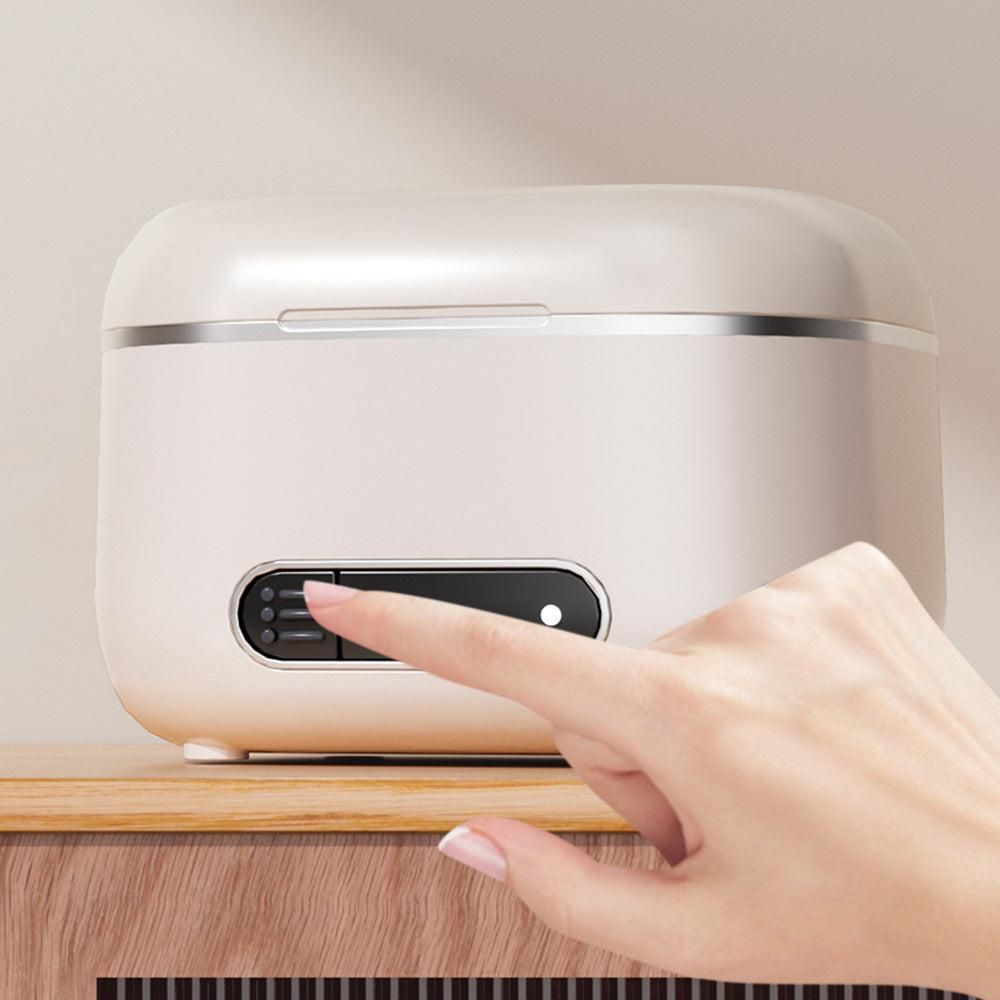 Upgraded Retainer Cleaner Machine for Braces Aligner Toothbrush Jewelry Beige