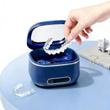 Upgraded Retainer Cleaner Machine for Braces Aligner Toothbrush Jewelry Blue