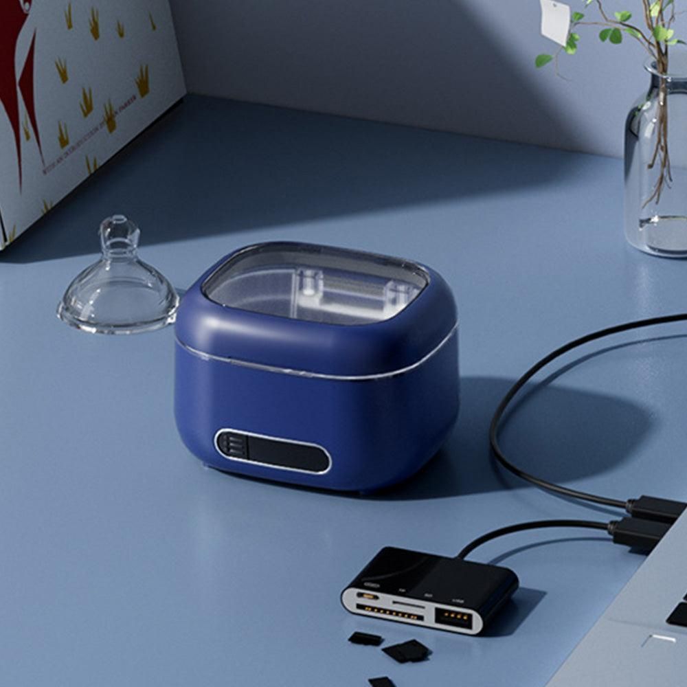 Upgraded Retainer Cleaner Machine for Braces Aligner Toothbrush Jewelry Blue