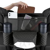 Car Handbag Purse Holder Between Seats Car Consoles Storage Bag Auto Seat Barrier-Black