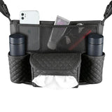 Car Handbag Purse Holder Between Seats Car Consoles Storage Bag Auto Seat Barrier-Black