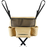 Car Handbag Purse Holder Between Seats Car Consoles Storage Bag Auto Seat Barrier-Beige