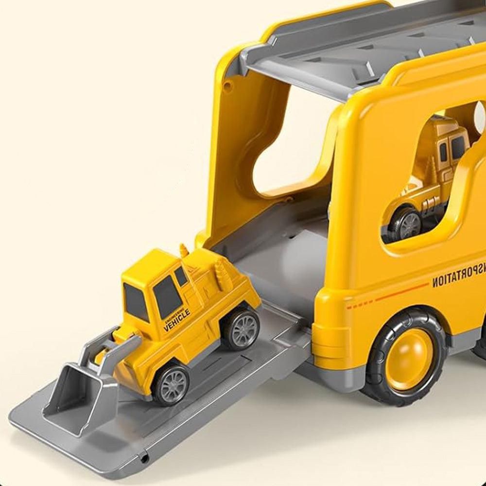 Construction Truck Toys with 6 Mini Cars for Electric Carrier Toy Set