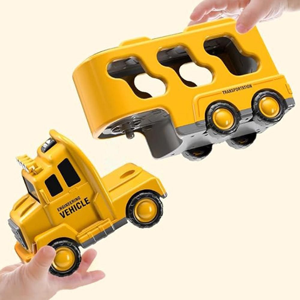 Construction Truck Toys with 6 Mini Cars for Electric Carrier Toy Set