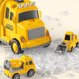 Construction Truck Toys with 6 Mini Cars for Electric Carrier Toy Set