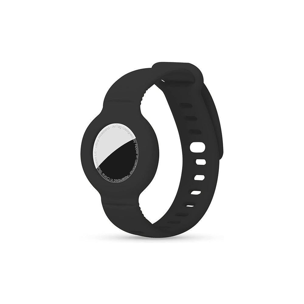 Silicone Airtag Wristband Black