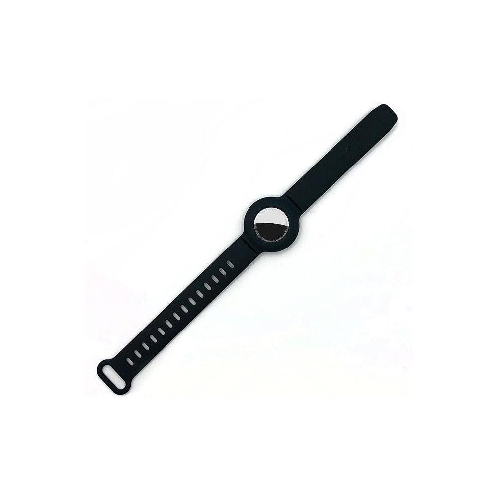 Silicone Airtag Wristband Black