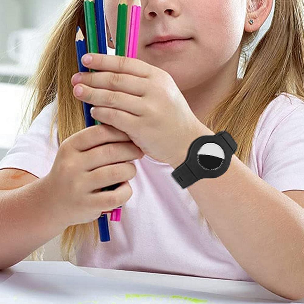 Silicone Airtag Wristband Black