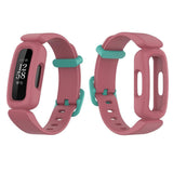 2Pcs For Fitbit Ace 3 Replacement Wristband Silicone Watch Straps Pink
