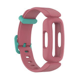 2Pcs For Fitbit Ace 3 Replacement Wristband Silicone Watch Straps Pink