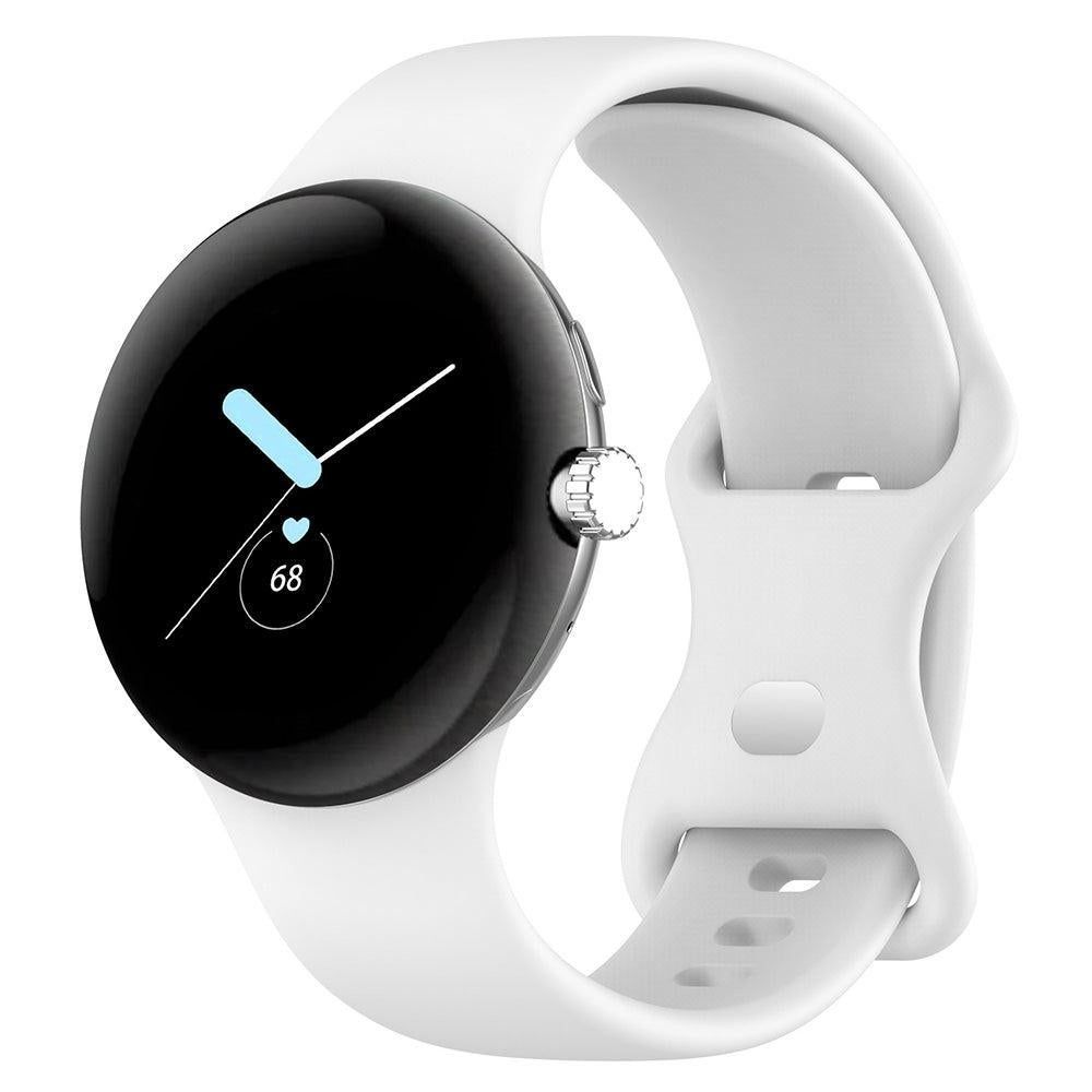 1 / 2 Soft Replacement Strap Silicone Sport Watch Band White - L Compatible and Suitable for Google Pixel Watch