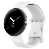 For Google Pixel Watch 1 / 2 Soft Replacement Strap Silicone Sport Watch Band White - L