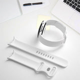 For Google Pixel Watch 1 / 2 Soft Replacement Strap Silicone Sport Watch Band White - L