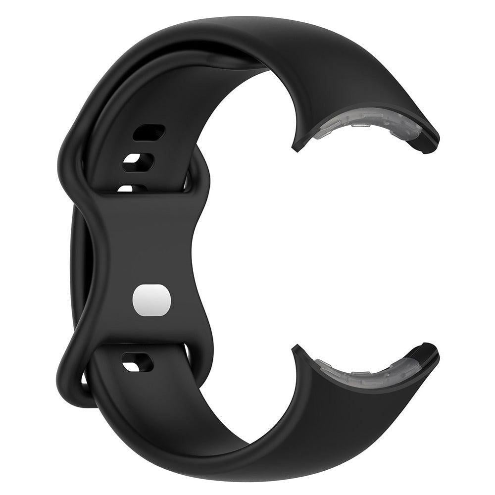 1 / 2 Soft Replacement Strap Silicone Sport Watch Band Black - S Compatible and Suitable for Google Pixel Watch
