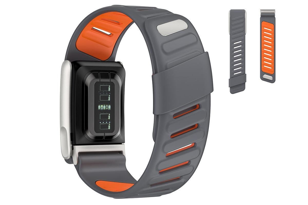 Silicone Sport Band for Whoop 5.0 Waterproof Replacement Wrist Strap Dark Grey