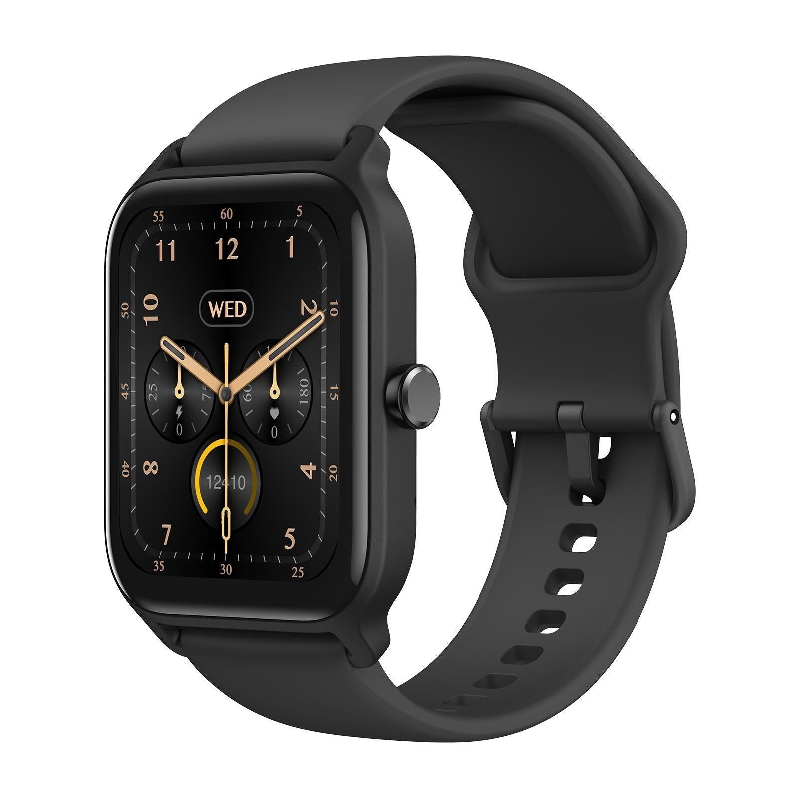 1.8inch Smart Watch IP68 BT5.3 for Android iOS with Heart Rate Monitoring Exercise Records 1pc（Black）