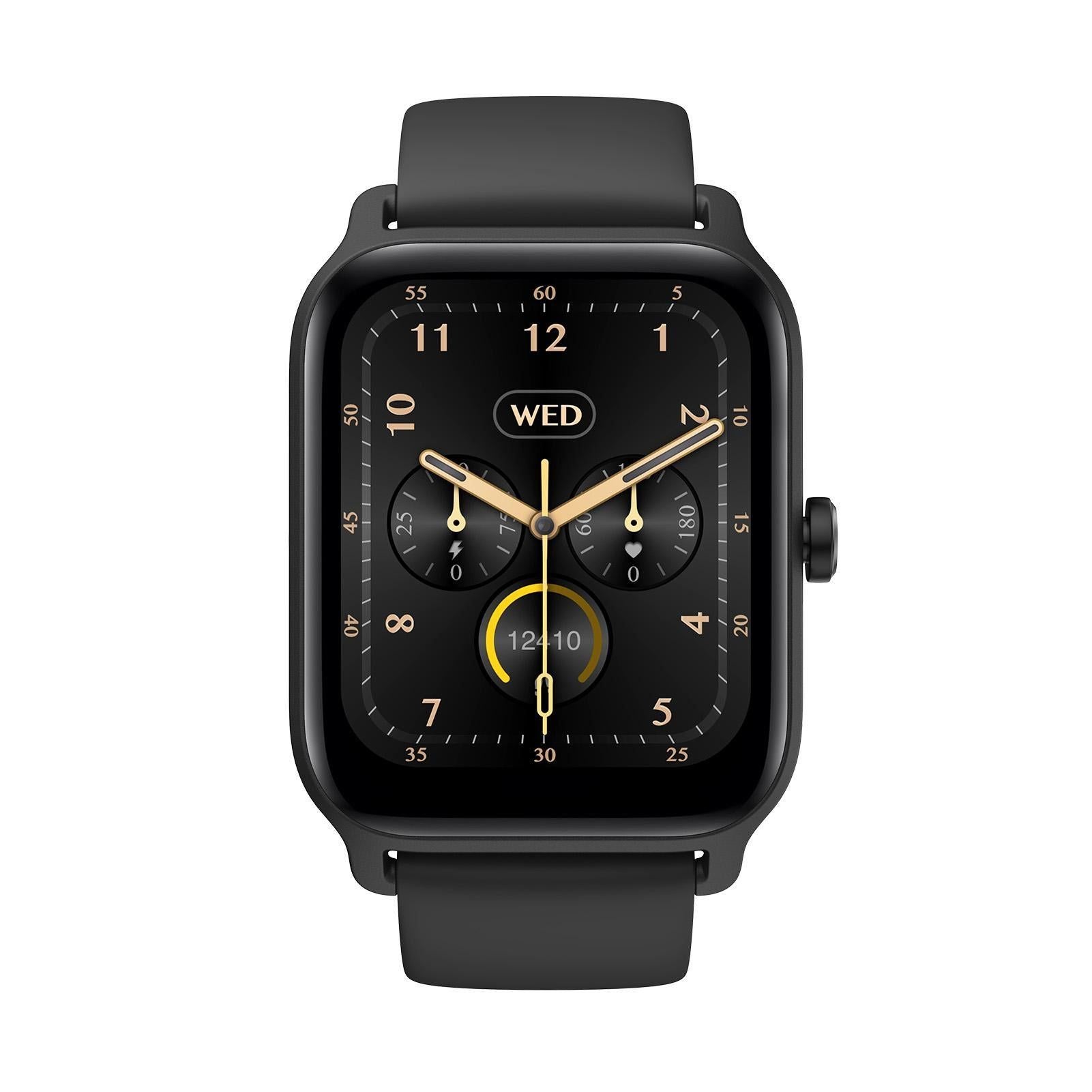 1.8inch Smart Watch IP68 BT5.3 for Android iOS with Heart Rate Monitoring Exercise Records 1pc（Black）