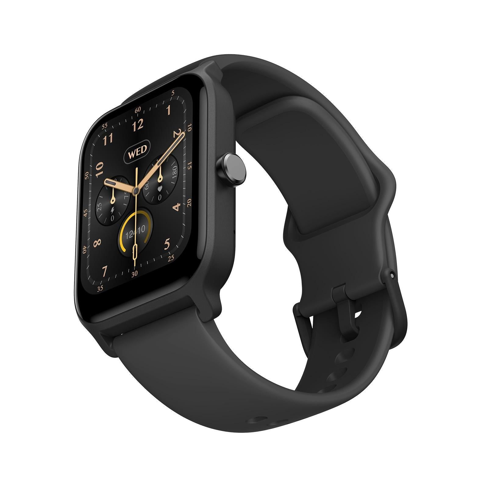 1.8inch Smart Watch IP68 BT5.3 for Android iOS with Heart Rate Monitoring Exercise Records 1pc（Black）