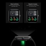 1.8inch Smart Watch IP68 BT5.3 for Android iOS with Heart Rate Monitoring Exercise Records 1pc（Black）