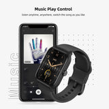 1.8inch Smart Watch IP68 BT5.3 for Android iOS with Heart Rate Monitoring Exercise Records 1pc（Black）
