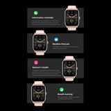 1.8inch Smart Watch IP68 BT5.3 for Android iOS with Heart Rate Monitoring Exercise Records 1pc（Black）