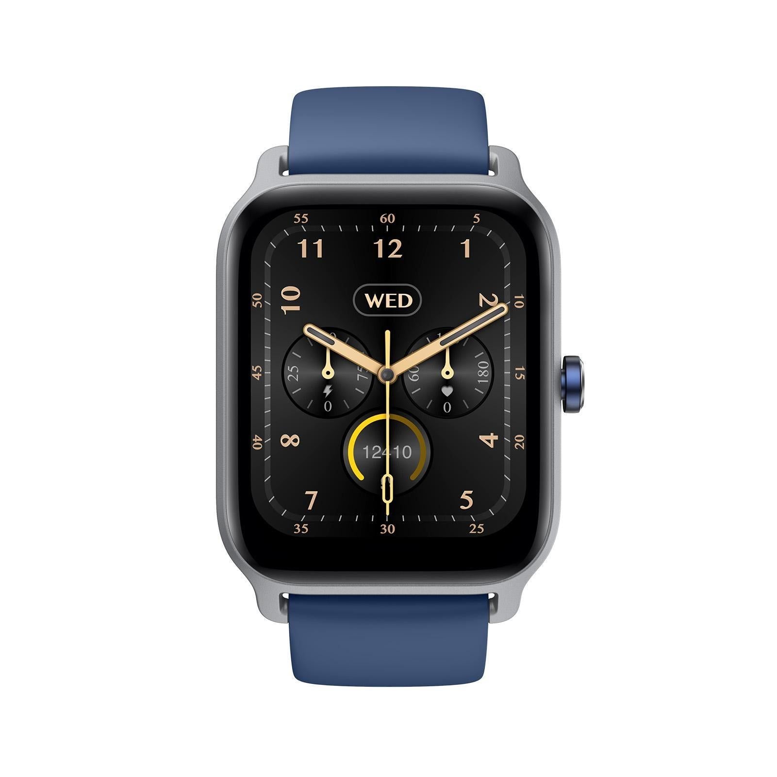 1.8inch Smart Watch IP68 BT5.3 for Android iOS with Heart Rate Monitoring Exercise Records 1pc（Blue）