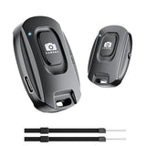 1 Pair Black Bluetooth Mobile Phone Camera Remote Control Rechargeable Shutter