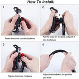 70cm 360°Rotating Neck Phone Holder Universal Clip for Phone Tablet Black
