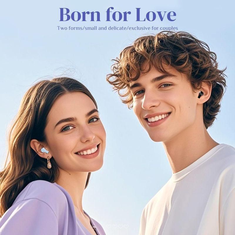 K520 deformable cute heart-shaped bluetooth headset tws compact stereo - white