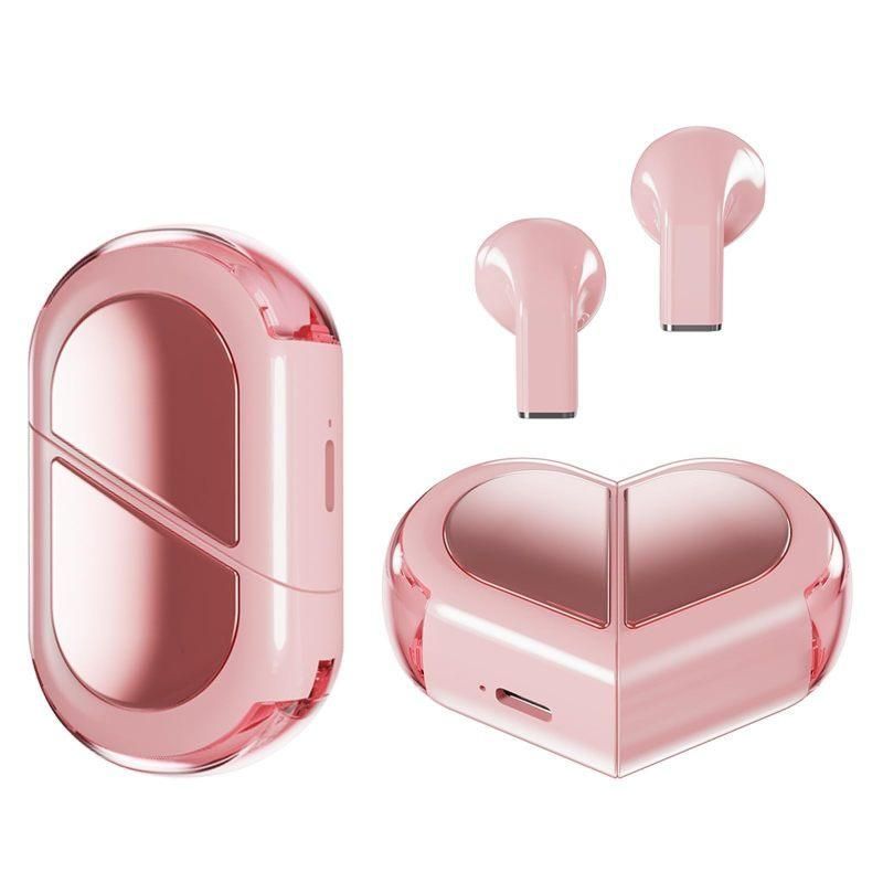 K520 deformable cute heart-shaped bluetooth headset tws compact stereo - white