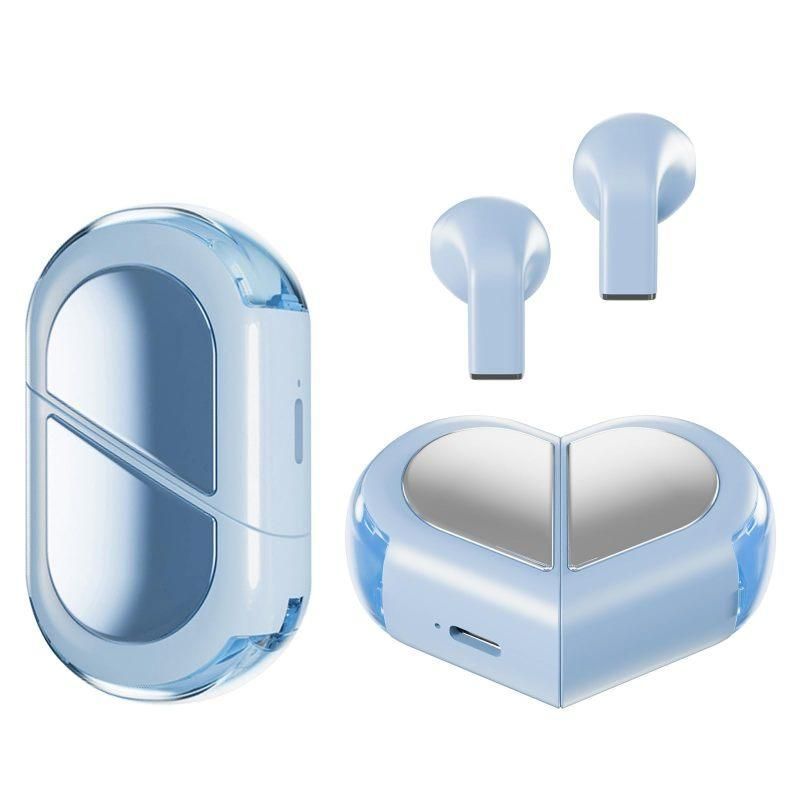 K520 deformable cute heart-shaped bluetooth headset tws compact stereo - white