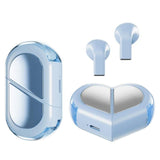 K520 deformable cute heart-shaped bluetooth headset tws compact stereo - blue