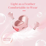 K520 deformable cute heart-shaped bluetooth headset tws compact stereo - pink