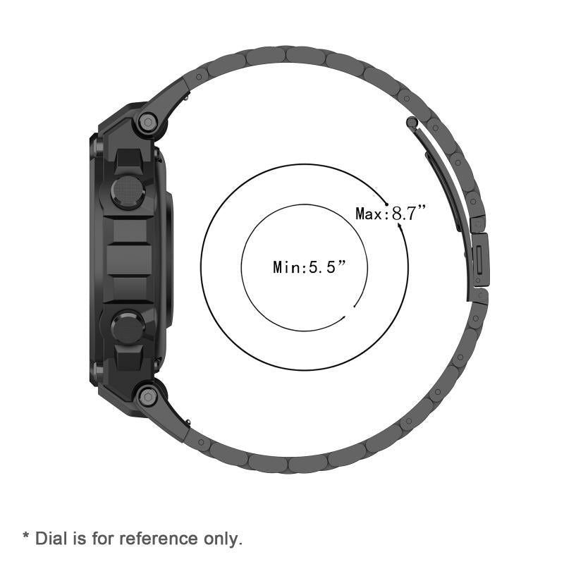 Replaent Metal Wrist Band for Huami Amazfit T-Rex/T-Rex Pro