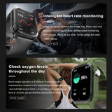 Smart Watch 1.85 inch Square Screen IP67 45*39mm 1pc (Black)