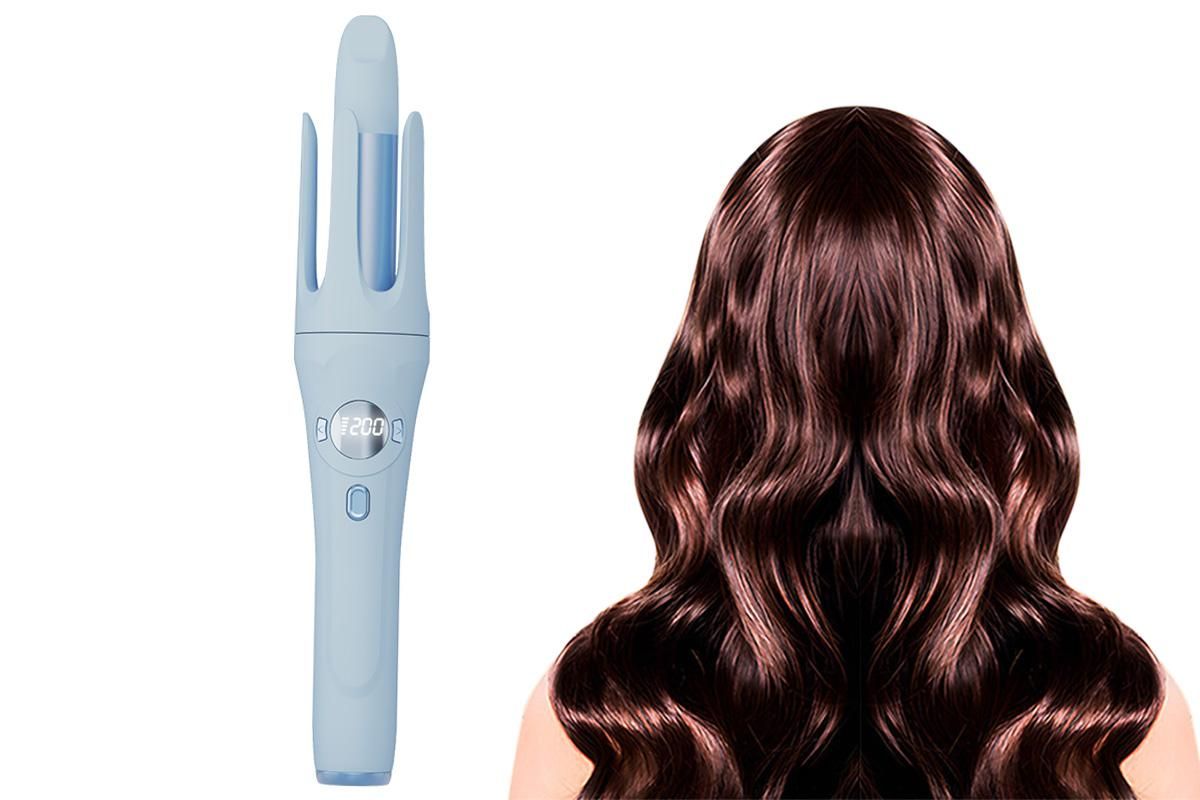 Auto Rotating Wireless Hair Curler 32mm for All Hair Types -Purple