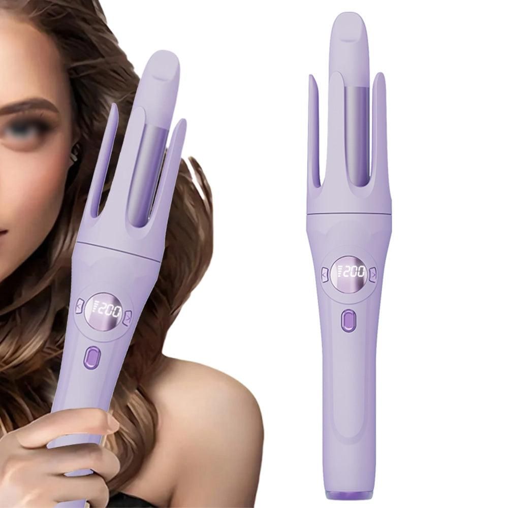 Auto Rotating Wireless Hair Curler 32mm for All Hair Types -Purple