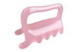 Back Massager Handheld Acupressure Gua Sha Tool for Full Body Muscle Relief -Pink