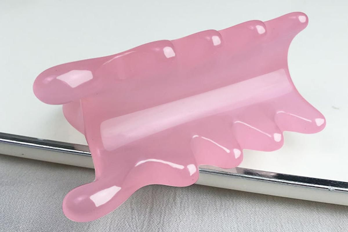 Back Massager Handheld Acupressure Gua Sha Tool for Full Body Muscle Relief -Pink