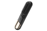 Cordless Hair Straightener Brush Mini Hot Comb for Women Anti-Scald Protection -Black