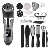 Electric Callus Remover for Feet Water-resistant 2 Speeds Pedicure Kit -Black and 12pcs kit