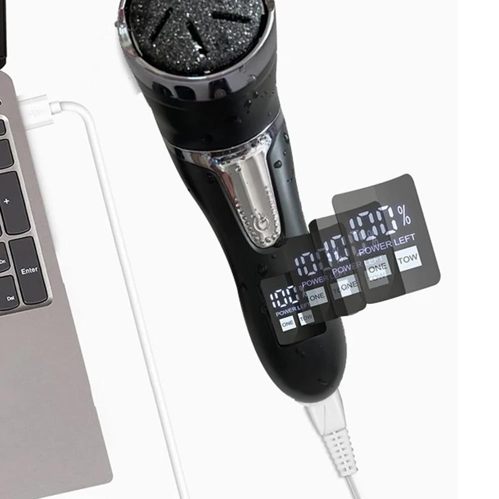 Electric Callus Remover for Feet Water-resistant 2 Speeds Pedicure Kit -Black and 12pcs kit