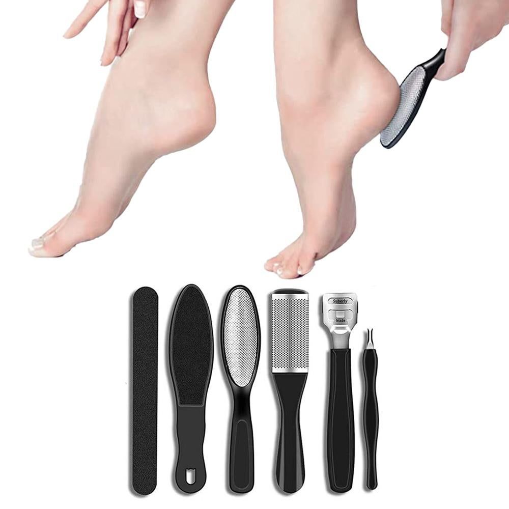 Electric Callus Remover for Feet Water-resistant 2 Speeds Pedicure Kit -Black and 12pcs kit