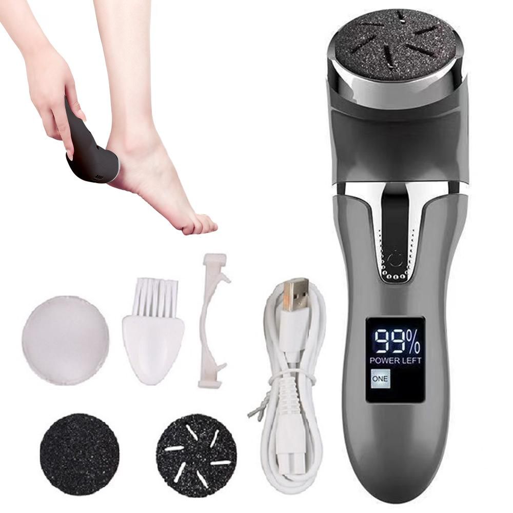 Electric Callus Remover for Feet Water-resistant 2 Speeds Pedicure Kit -Black and 12pcs kit