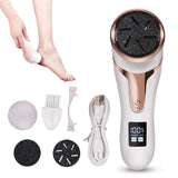 Electric Callus Remover for Feet Water-resistant 2 Speeds Pedicure Kit -White and 12pcs kit