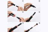 Electric Makeup Brush Cleaner Dryer Electric Cosmetic Make Up Brushes Set Cleaning Tool-Black