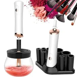 Electric Makeup Brush Cleaner Dryer Electric Cosmetic Make Up Brushes Set Cleaning Tool-Black