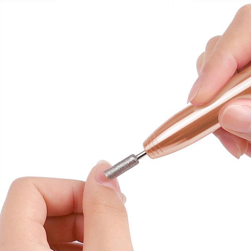 Electric Nail Drill Kit Cordless Nail Drill Portable USB Rechargeable Manicure Pedicure Tools for Acrylic Gel Nails -Gold