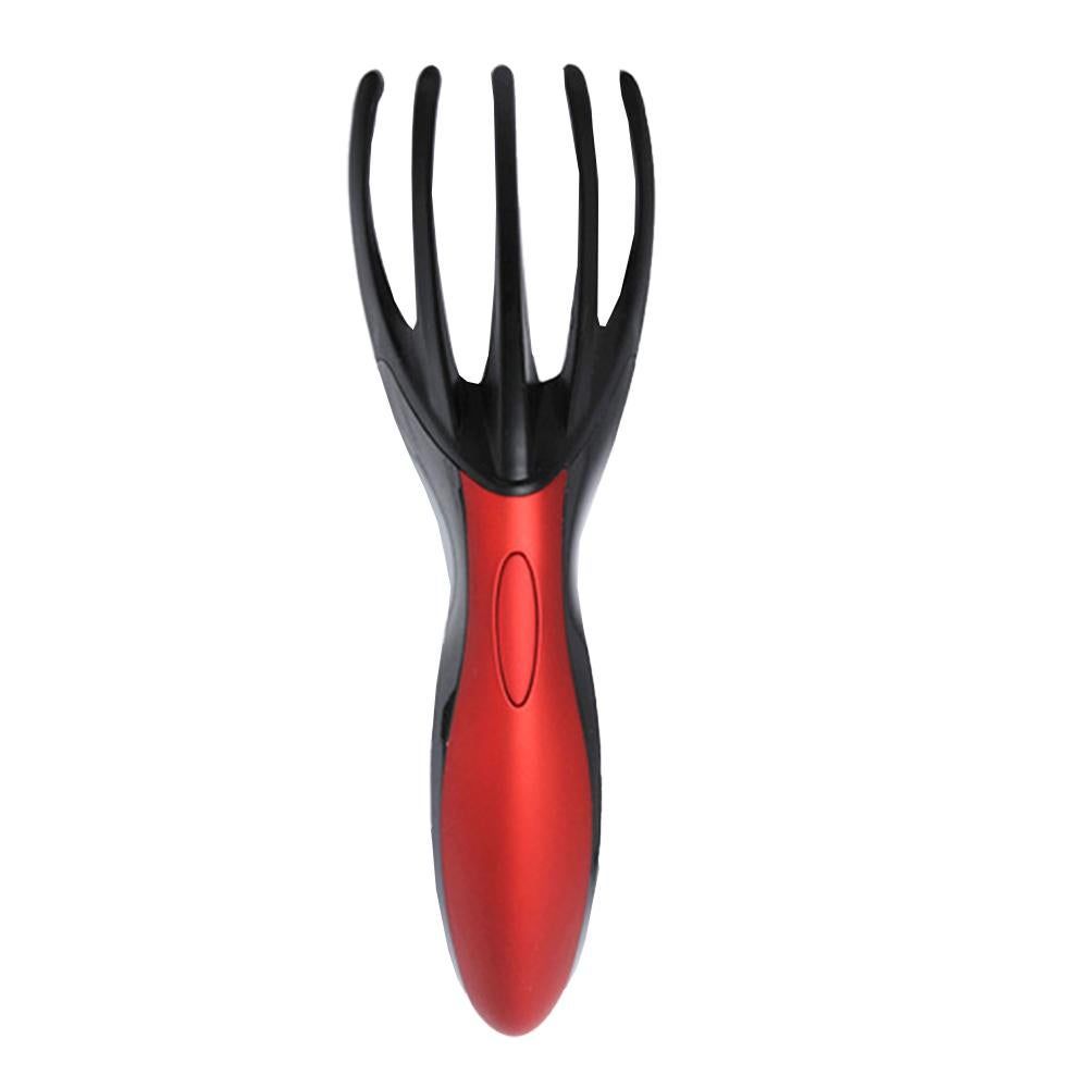 Finger Gripper Claw Massager Electric Head Massager Octopus Scalp Stress Relax -Red